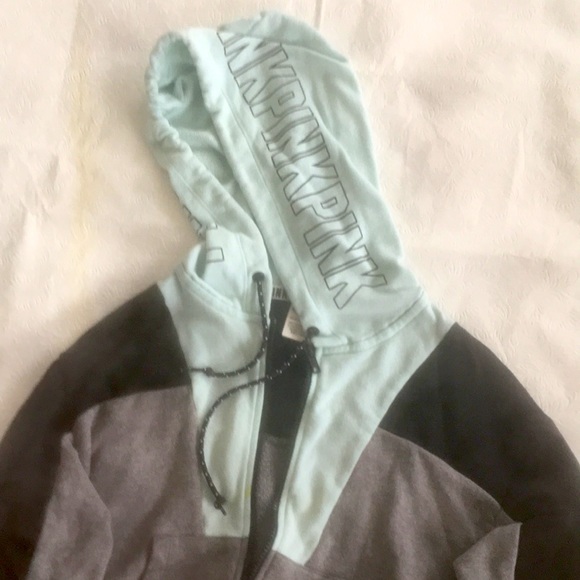 VICTORIA SECRET PINK TRACKSUIT. Cropped Long Sleeve Hoodie & Leggings SET - Picture 8 of 16